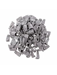 gfortune 100 Pack Computer RJ45 de red Ethernet Cable End Cap Conectores Botas Plug Cover Modular suave de plástico, Azul