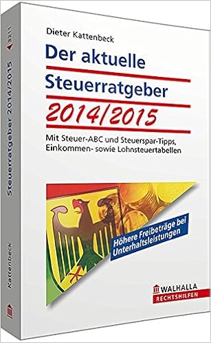 Der Aktuelle Steuerratgeber 14 15 Mit Steuer Abc Und Steuerspar Tipps Einkommen Sowie Lohnsteuertabellen Walhalla Rechtshilfen Amazon De Kattenbeck Dieter Bucher