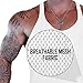 Men's Nerdy Rainbow Cat Tee B820 PLY White Stringer Bodybuilding Tank Top
