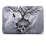 Franterd Skull Tree, Home Life Decor Doormat Entrance Mat Floor Mat Rug Indoor/Outdoor/Front Door/Bathroom Mats Rubber Non Slip Carpet