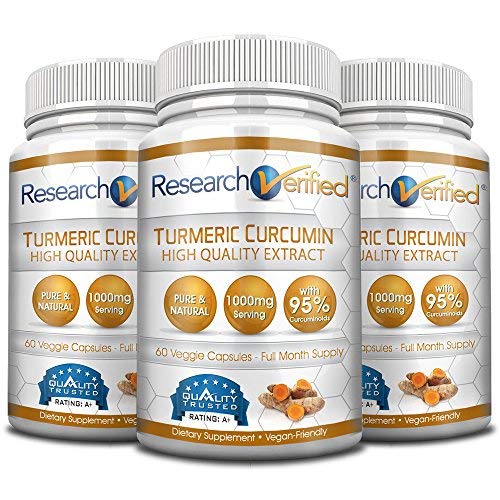 Research Verified Turmeric Curcumin Vegan with BioPerine, 95