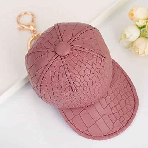 MZP Korean version of the car key chain cute creative hat key to accept the wallet fashion wild bag pendant jewelry , rubber red hat 4442