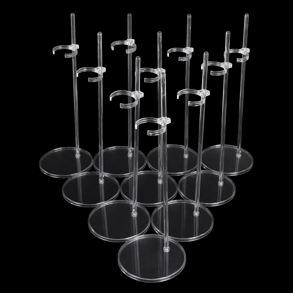 Photo 1 of UCanaan 5 Pcs Doll Stands Kids Toys Accessories for 11.8 Inch Dolls Display Holder Suitable for 11''-13'' Dolls Transparent Stent Stand