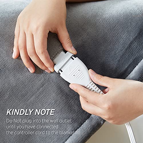 Bedsure Heated Blanket Electric Throw Soft Fleece Electric Blanket, 6