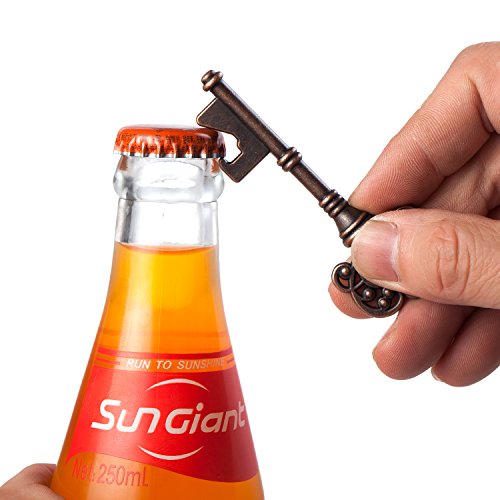 Woaiwo-q Key Bottle Opener, Wedding Favors Party Favors with Card Tag and Twine-3.14 Inches (100 pcs Copper)