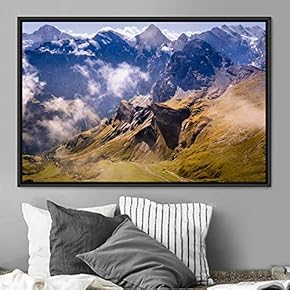 signwin Framed Canvas Wall Art Snow Mountain Cool...