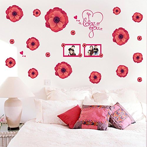 Solid decorative wall sticker flower photo frame bedroom living room house sticker PVC flat to remove the wall sticker 60*90cm