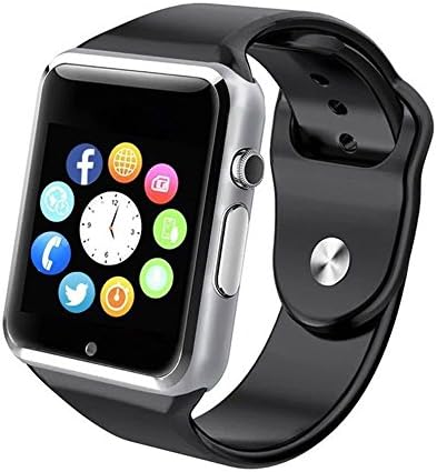 Bluetooth Smart Watch - Sazooy Touch Screen Smart Wrist Watch Smartwatch Phone With Camera Pedometer SIM TF Card Slot for iPhone IOS Samsung LG Android for Men Women Kids (Silver)