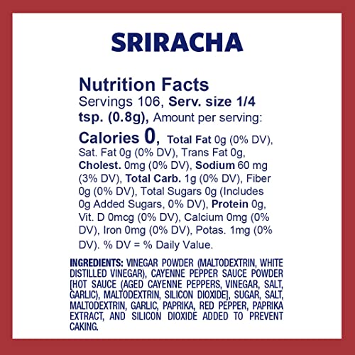 KERNEL SEASON’S POPCORN SEASONING, SRIRACHA, 3 OUNCE (PACK OF 1)