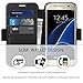 Galaxy S7 Case, SHIELDON for Samsung Galaxy S7 Wallet Case Genuine Leather Case Slim Flip Folio Protective S7 Case Cover with Magnetic Snap, Card Holder, Money Pouch for Samsung Galaxy S7 – Black
