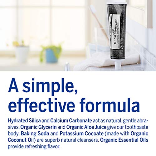 Dr. Bronner’s AllOne Toothpaste (3Pack Variety) 5 Ounce Peppermint