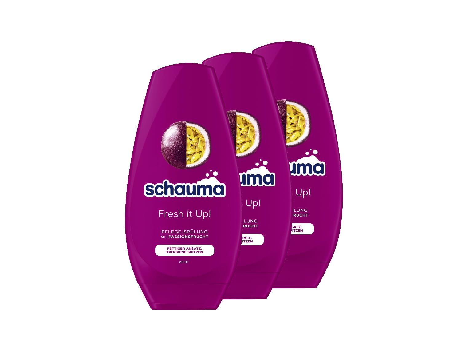 Schauma Schwarzkopf Fresh It Up! Conditioner, 3 x 250 ml, Hair Conditioner Nourishes Stressed Hair Tips, Conditioner Gives Smoothness without Weighing Down