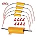 LED Load Resistor Pack of 4 LED Indicator 50W 6Ω Flash Rate Relay Turn Signal Load Resistor