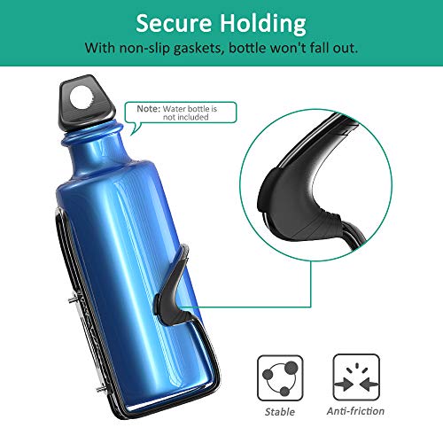 Bovon Bike Water Bottle Holder, Premium Aluminum Alloy MTB Bicycle Water Bottle Cage Bracket Fit 17-34 oz Bottle with Secure Screw Mounting, Perfect for Cycling, Commuting, or Other Outdoor Activity