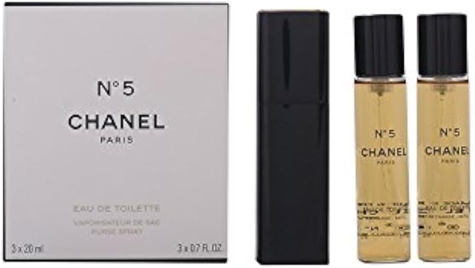 Chanel N5 Eau de Toilette Purse Spray 3 x 20ml Set