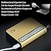 Cigarette Case Lighter, Multifunction Cigarette Box Holder USB Electric Rechargeable Cigar Lighter,Push Out Cigarette Holder with Electric Torch (Gold-Black)
