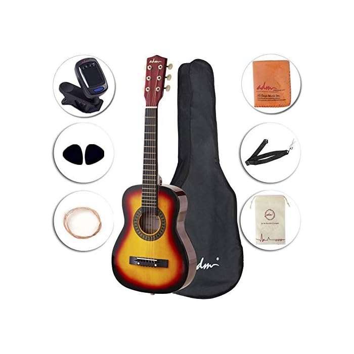 ADM Beginner Acoustic Classical Guitar Nylon Strings Wooden Guitar