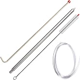 Stainless Steel Professional Bottling/Racking Kit with Siphon Crane, Tubing, Bottle Filler for Beer Wine Kombucha Kitchen Aqua Gardening (17")