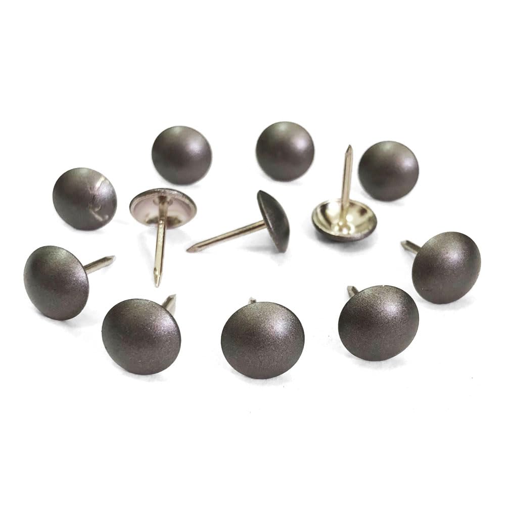 500pcs a lot: D11mmxL17mm Sofa Upholstery Tacks Wooden Furniture Decorative Tacks Hobnail Thumb Nails Home DIY Upholstery Nails (Frosted Matte Grey)