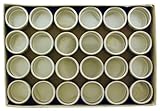ToolUSA 24pc Aluminium Container/jar Set With Clear Plastic Lid - 0.8" Dia: TJ-91165