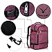 Hynes Eagle Travel Backpack 40L Flight Approved Carry on Backpack Red Violet with 3PCS Packing Cubes 2017