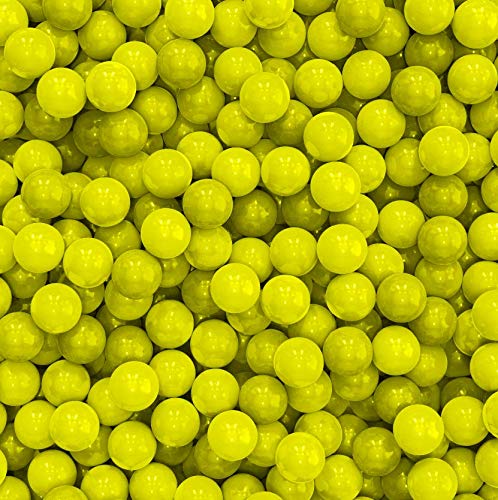 Outdoor Heights Ball Pit Balls - Phthalate and BPA Free - Crush Proof Plastic Pit Balls - Kiddy Trampoline Balls for Ball Pit and Bounce House Ball (100 Balls, Lemon Yellow)