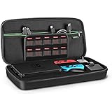 UGREEN Carrying Case for Nintendo Switch, W/Carved Protective Foam Lining Shockproof Travel Case Bag for Nintendo Switch Console, Dock, AC Wall Charger, Grip and Joy-con, 20 Game Cards, Cables