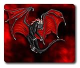 Online Designs Black Red Dragon Square Mouse Pad Gaming Printing Pads 9 * 7.5inch