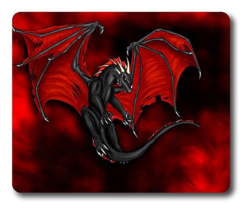 Online Designs Black Red Dragon Square Mouse Pad Gaming Printing Pads 9 * 7.5inch