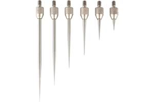 KBAOELE Needle Point Contact Points R0.15 for Dial Digital Indicators Depth Gauge M2.5 Thread (A Set(L7/L13/L22/L30/L40/L50) (R0.15 (Thread M2.5) A Set)