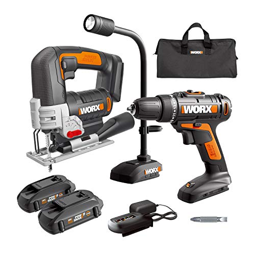 WORX WX958L 20V Cordless Drill Driver WX101L, 20V 24mm Cordless Jigsaw