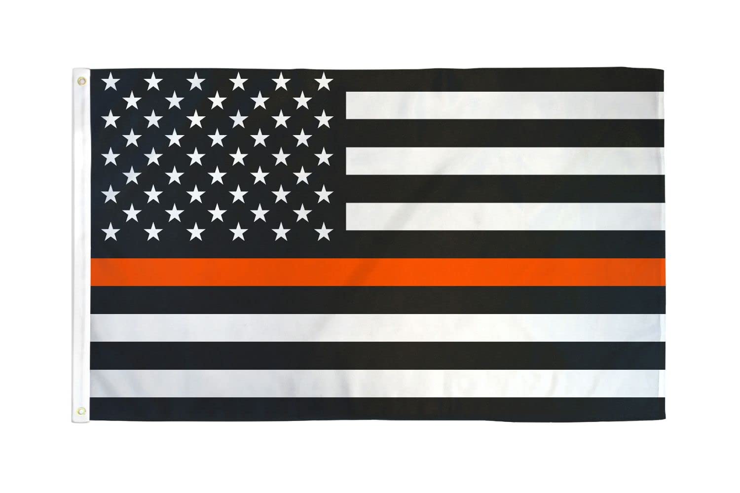 AZ FLAG - Usa Thin Orange Line Flag - 3x5 Ft - 100D Polyester United States Banner with Two Metal Grommets - Fade Resistant - Vivid Colors - 3' x 5' Feet - 150x90 Cm