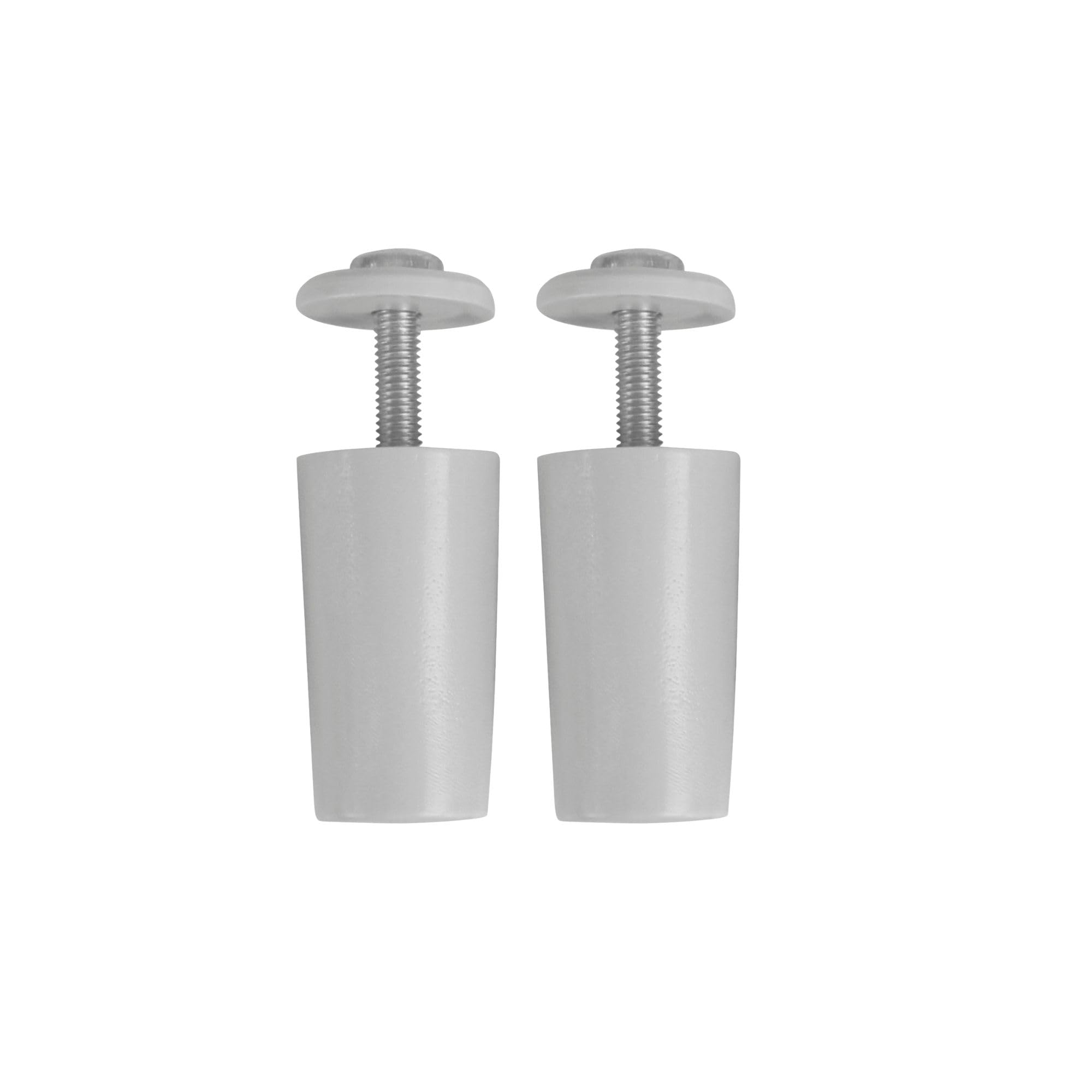 Amig – Pack of 2 Grey Plastic Roller Shutter Shock Absorbers with M5 Anti-Rust Screw and Outer Washer | Weather Resistant | Length: 60 mm — image 1