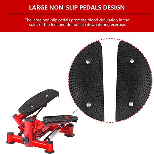 KENL-Fitness-Mini-Stepper-Step-Trainer-Equipment-Household-Gym-Hydraulic-Mute-Stepper-with-Resistance-Bands-Mini-Stepper-Fitness-Cardio-Exercise-Trainerwith-LCD-Monitor-and-Resistance-Bands