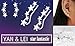 YAN & LEI Sterling Silver Mix Linked Stars Sweep up Ear Pin Crawler Cuff Wrap Climber Earrings