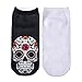 Unisex Colorful Floral Skull Bone Athletic Sport Peformance Socks