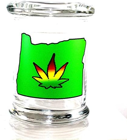Pop Top Jar, Oregon Rasta, Medium, 3.5"