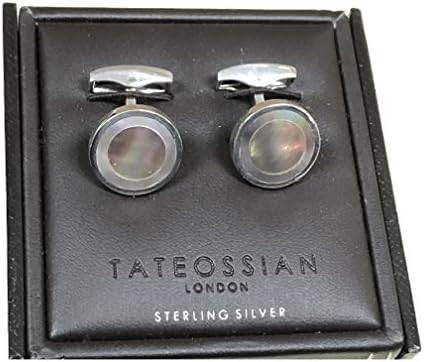 Tateossian London Map Silver Cufflinks