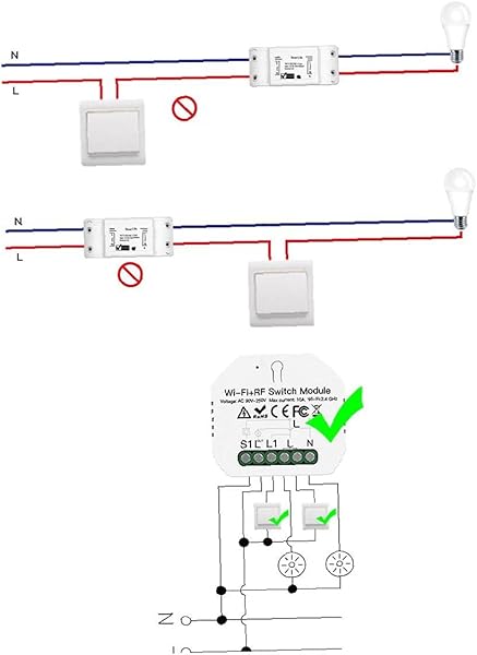 nJiaMe WiFi RF433 Interruptor del mdulo conmutador Inteligente WiFi Light Interruptor LED Dimmer App de Control Remoto del Interruptor de Alta precisin