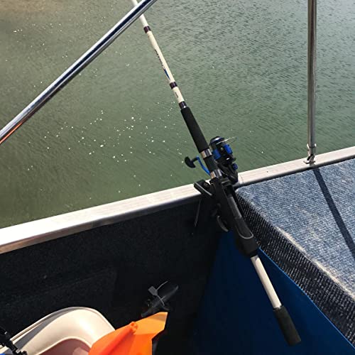 Fishing Rod Holders Boats 2 Pack Large Clamp Opening 360 Degree