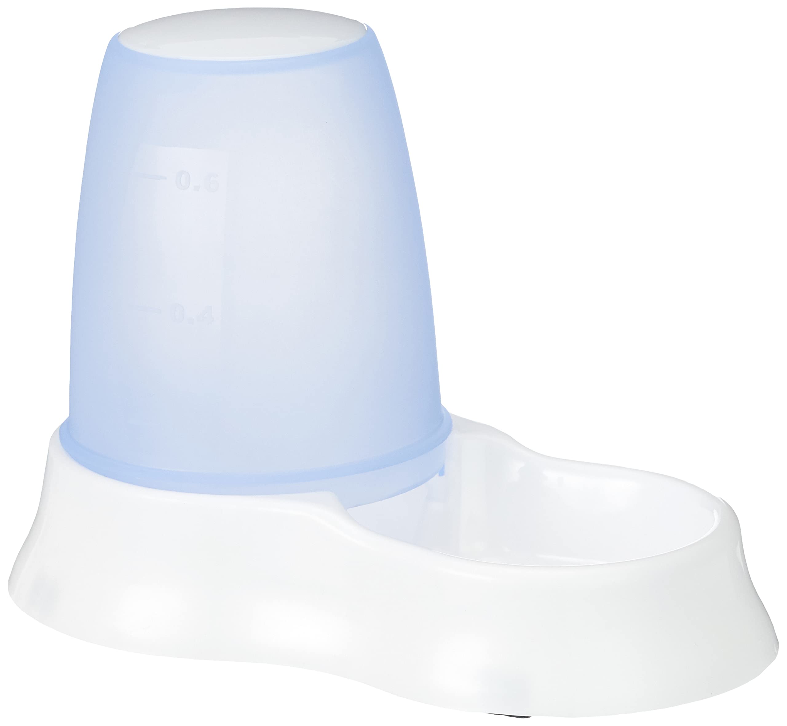 Trixie Food and Water Dispenser, 0.6 Litre, Color assorted (black metallic / blue metallic / granite)