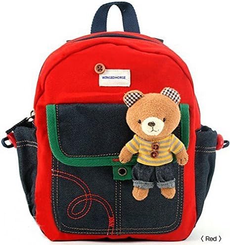 Kid Toddler Walking Safety Harness with Cute Teddy Bear/Bunny Backpack – Sold and Ship from USA (Red Teddy Bear)