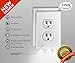 NiteBrite Outlet Cover Night Light - LED - Installs In Seconds - No Batteries Or Wires Needed - White, Duplex 2 Pack -