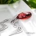 T400 Red Crystal Teardrop Pendant Necklace January Birthstone Simulated Garnet Gift for Women