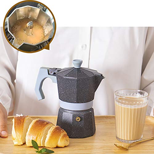 Espressokocher Kleiner Moka-Topf-Home Aluminium-Kaffee-Pot-Büro machen Kaffee-Appliance-italienisches Konzentrat… – Bild 6
