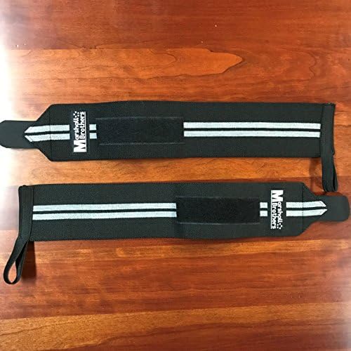 Weightlifting Wrist Support Straps/Wraps -MarshallBrothers Exercise Lifting Wrist Support (Pair) (Grey)- Intended Use Men/Women- Preforming Cross Fit Exercises and All Weightlifting Classifications.