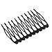 MagiDeal 10 Pieces 10 Teeth Metal Black Wig Combs Hair Pins Clips DIY for Women Beauty