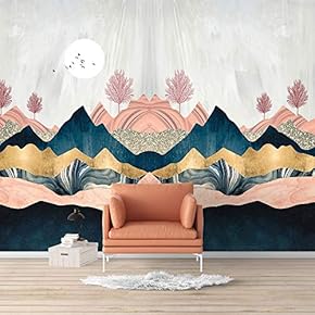 Wall Mural Nordic Style Nature Landscape Removable Wallpaper Wall Sticker for Bedroom Living Room - 66x96 inches