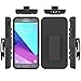 Zoeirc for Samsung Galaxy J3 Emerge/J3 Prime/J3 Eclipse/J3 2017/J3 Luna Pro/Sol 2/Amp Prime 2/Express Prime 2 Cover, Case for Shock Proof Dual Layer with Kickstand & Belt Clip Holster (Black)