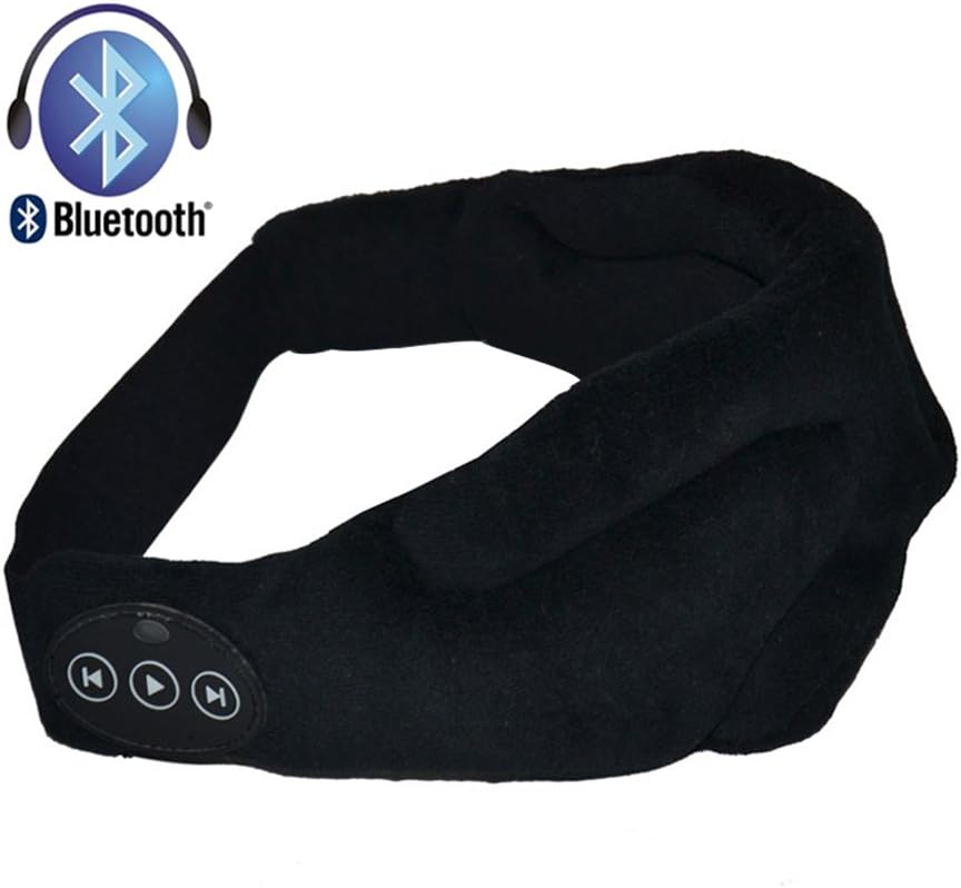 Langder Sleeping Headphones Eye Mask Wireless Bluetooth SleepPhones Memory Foam Eye Patch Headset Music enjoy best for Air Travel Color Black